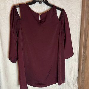 Blouse, burgundy